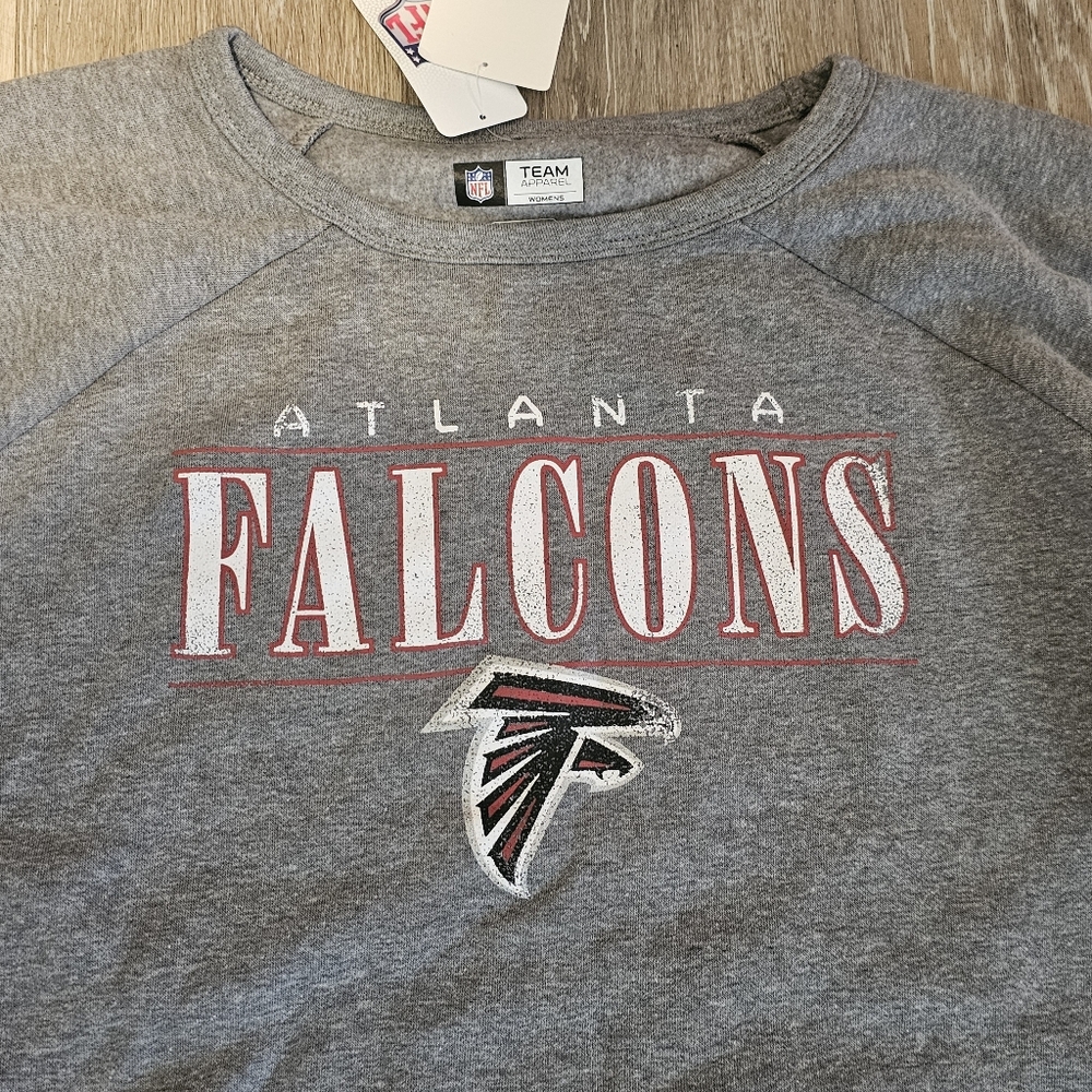 Atlanta Falcons Women’s Sweatshirt 2XL NFL Team Apparel Gray Pullover - Picture 3 of 12